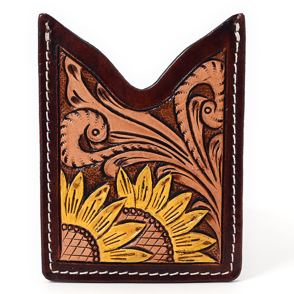 American Darling Card-Holder Hand Tooled Genuine Leather