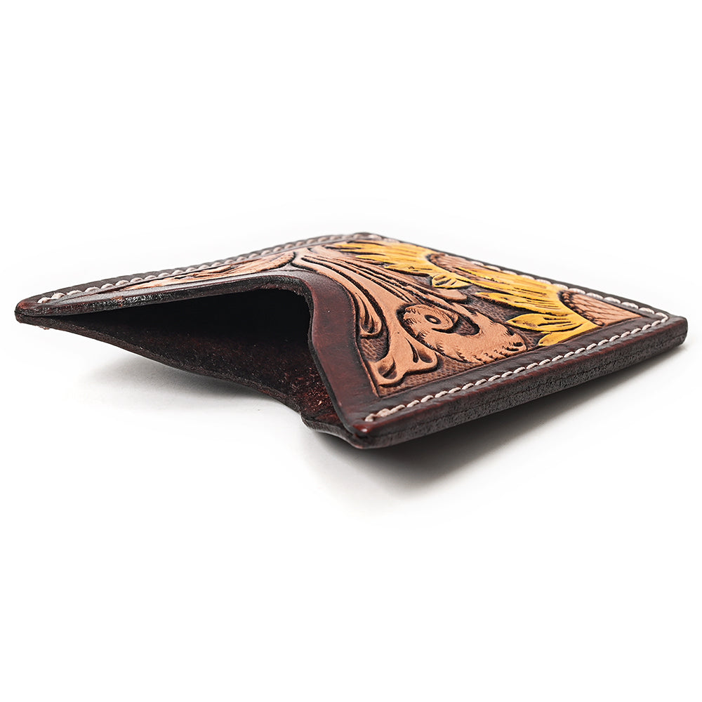 American Darling Card-Holder Hand Tooled Genuine Leather