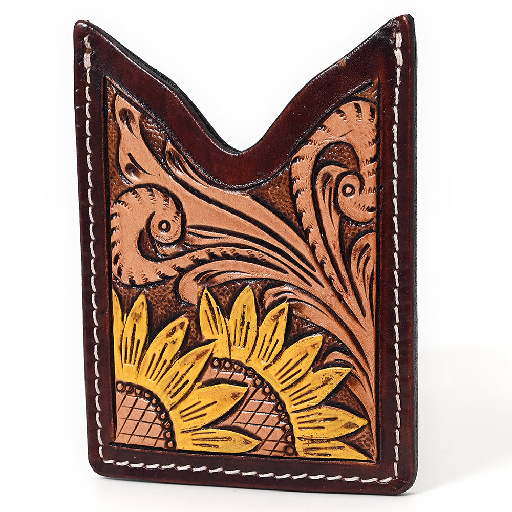 American Darling Card-Holder Hand Tooled Genuine Leather