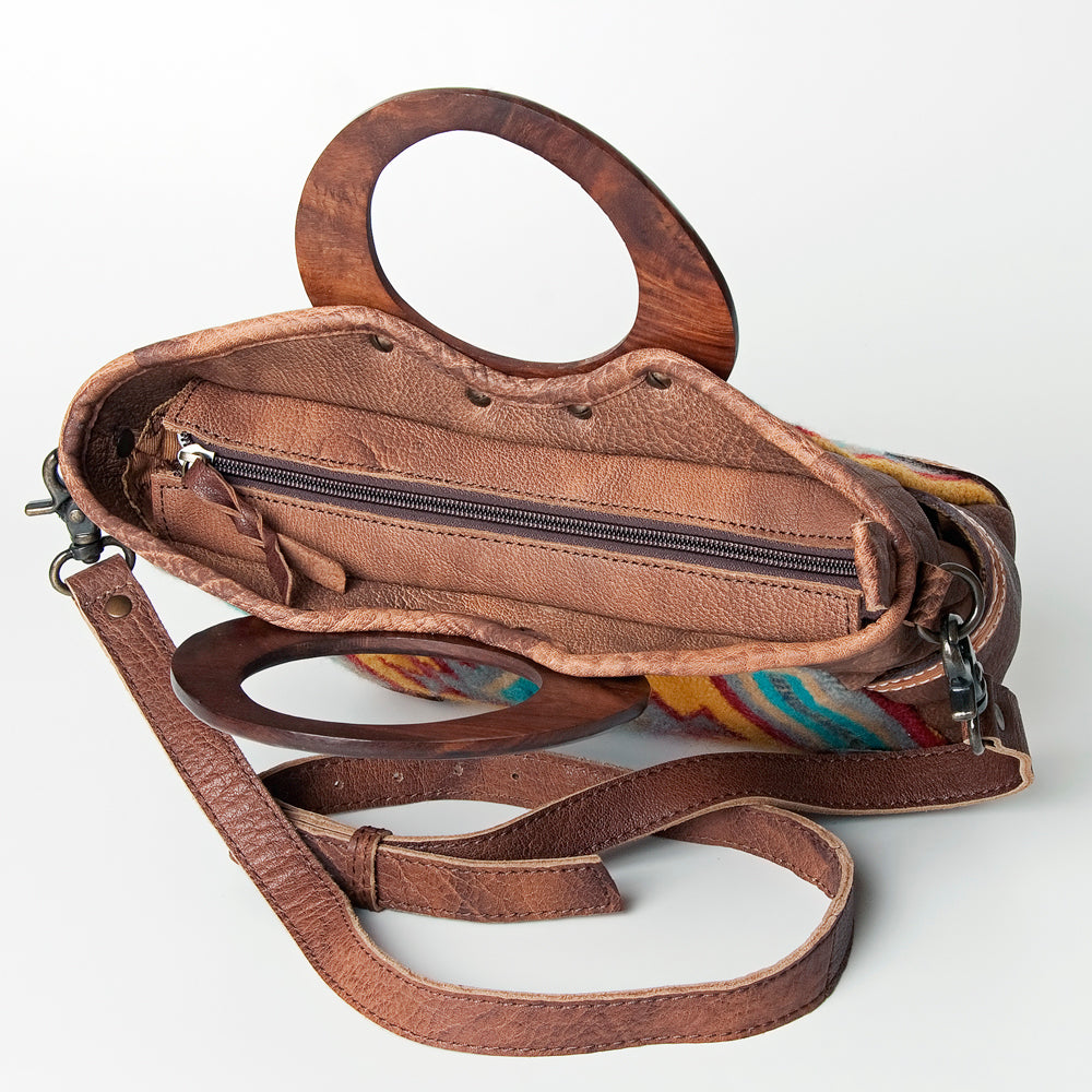 American Darling Saddle Blanket Leather Tote