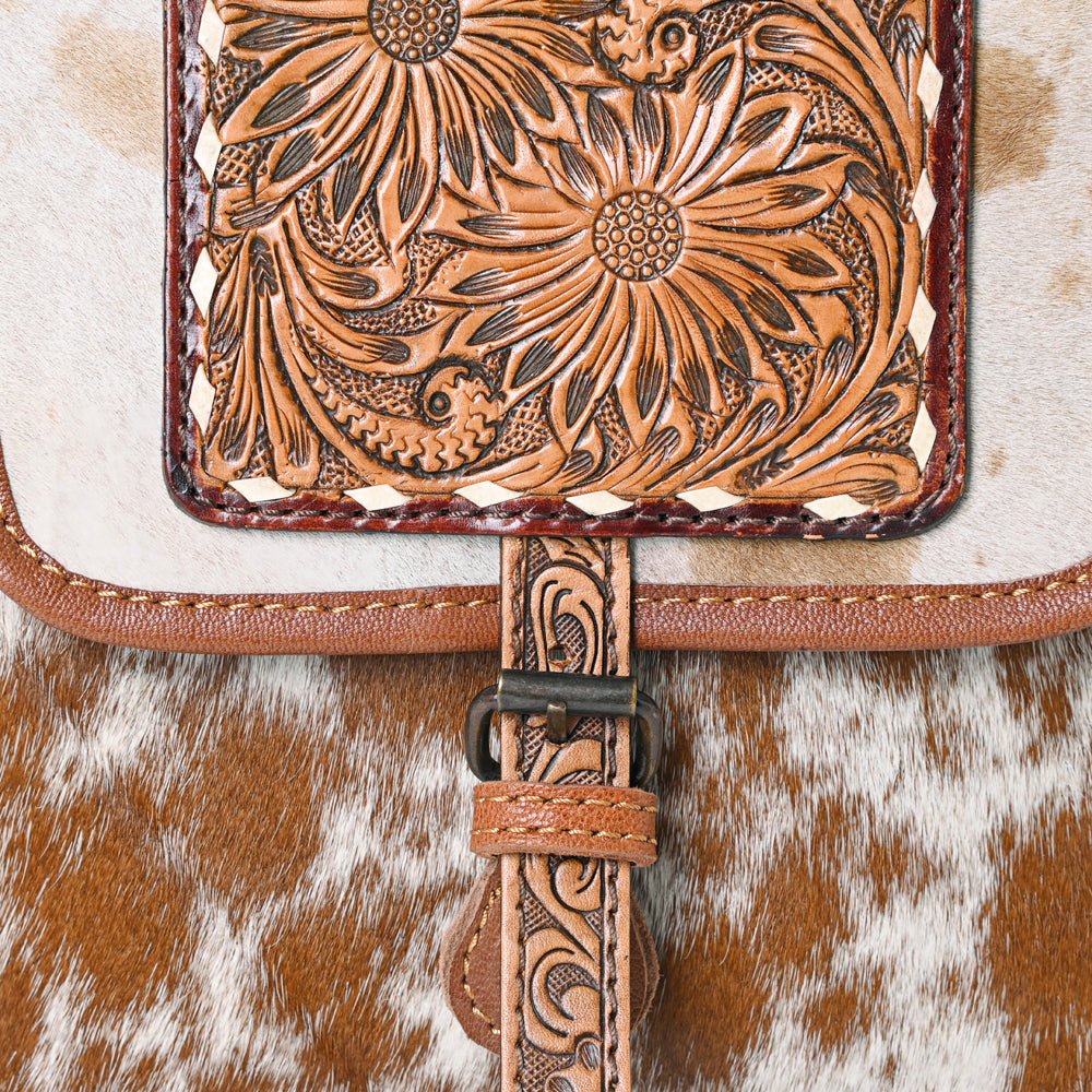 American Darling Hand Tooled Hair-On Genuine Leather