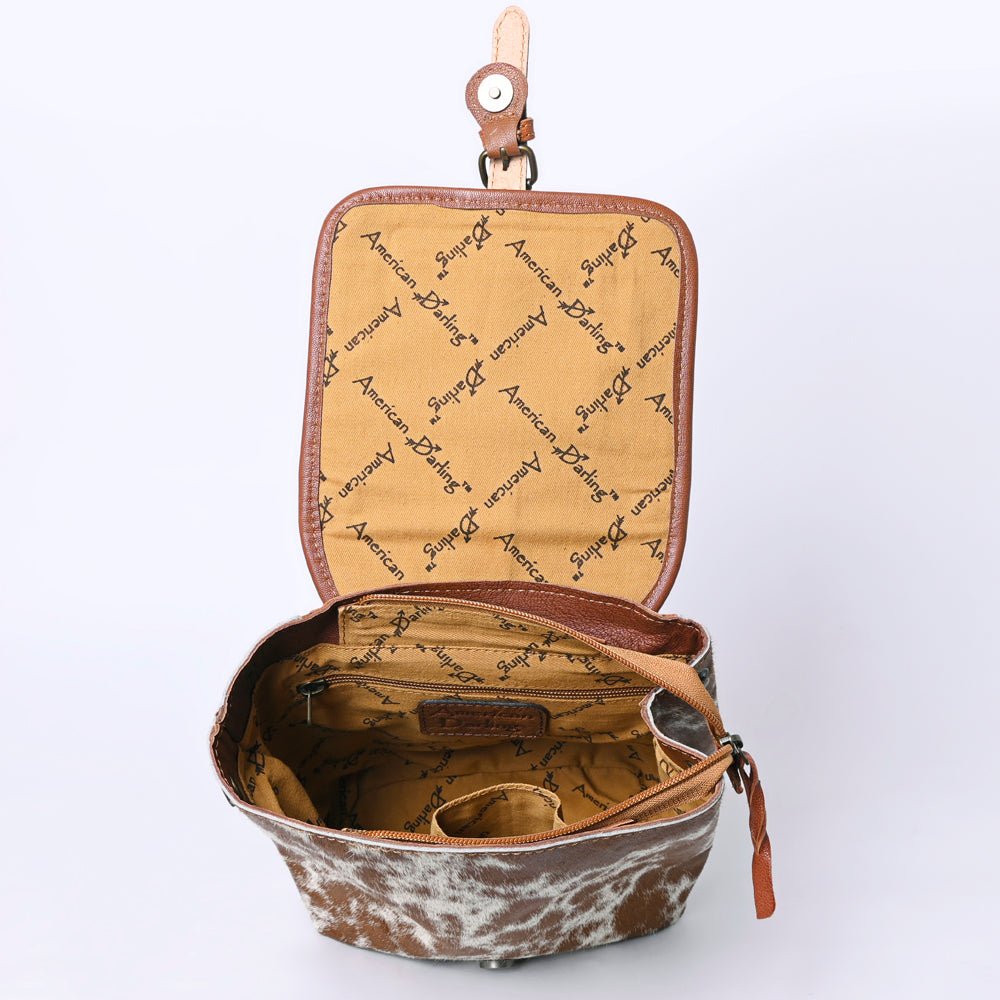American Darling Hand Tooled Hair-On Genuine Leather
