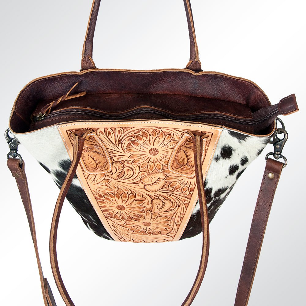 American Darling Hand Tooled Hair-On Genuine Leather