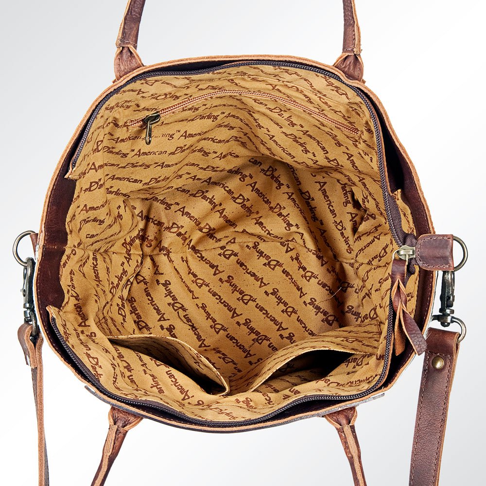 American Darling Hand Tooled Hair-On Genuine Leather