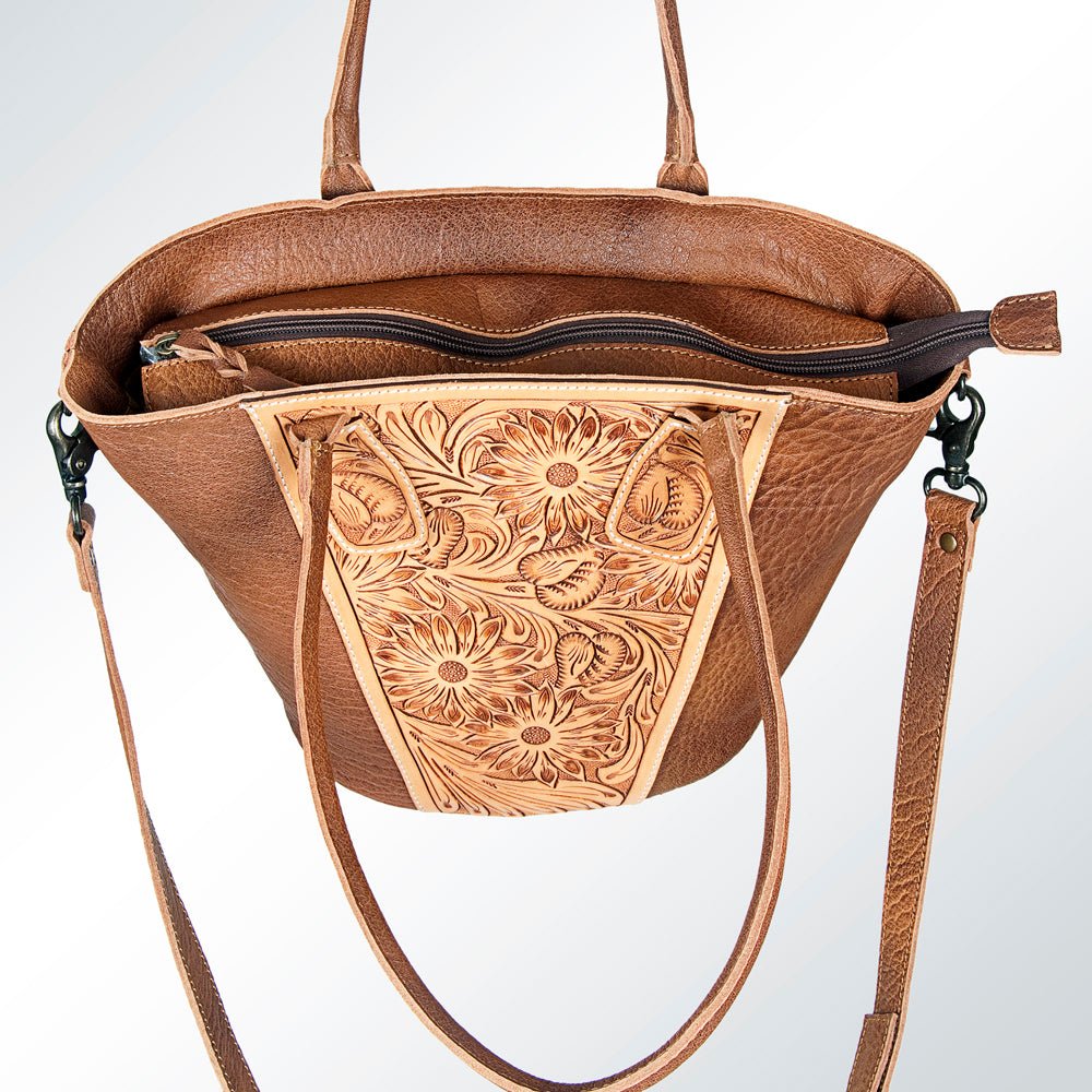 American Darling Hand Tooled Hair-On Genuine Leather