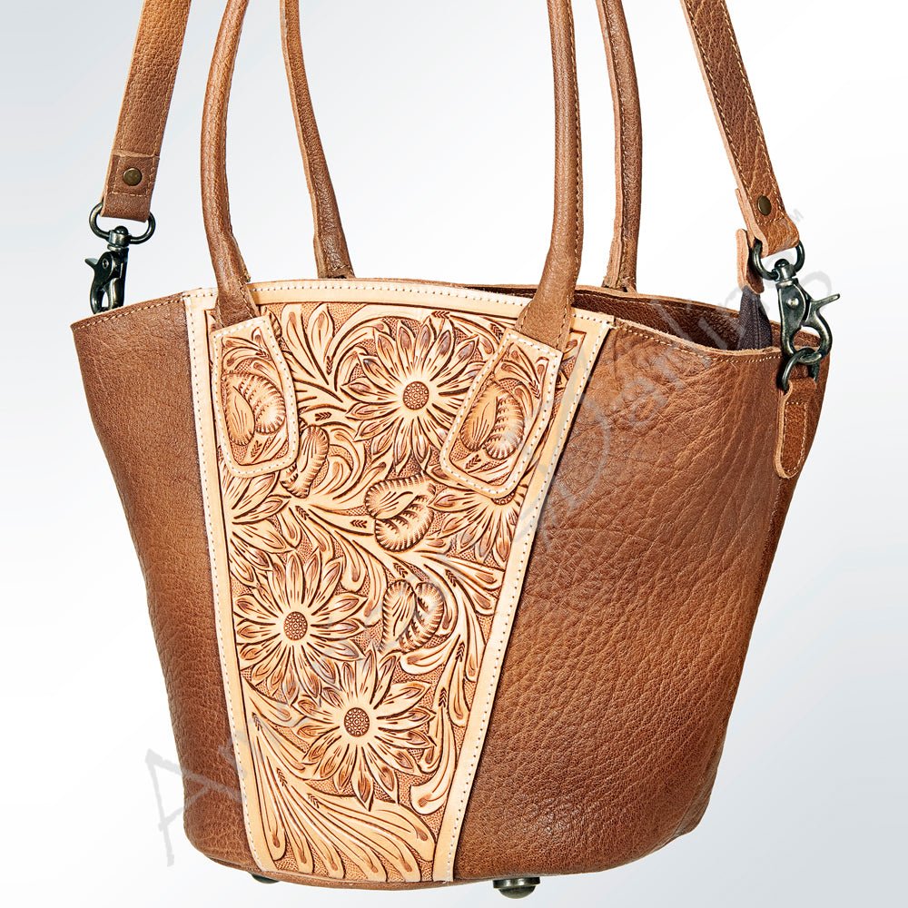 American Darling Hand Tooled Hair-On Genuine Leather