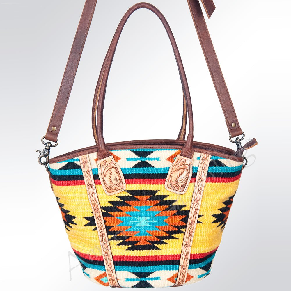 American Darling Hand Tooled Hair-On Genuine Leather