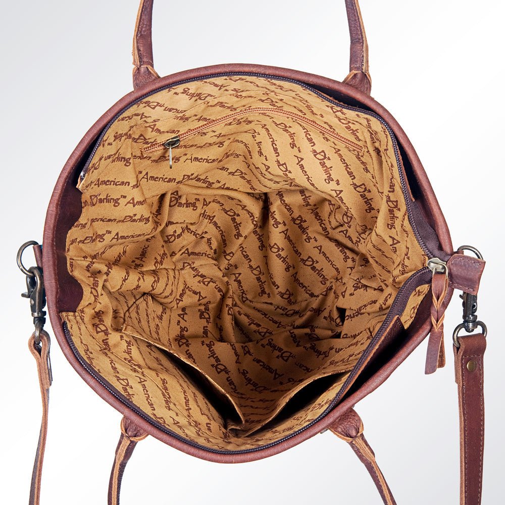 American Darling Hand Tooled Hair-On Genuine Leather