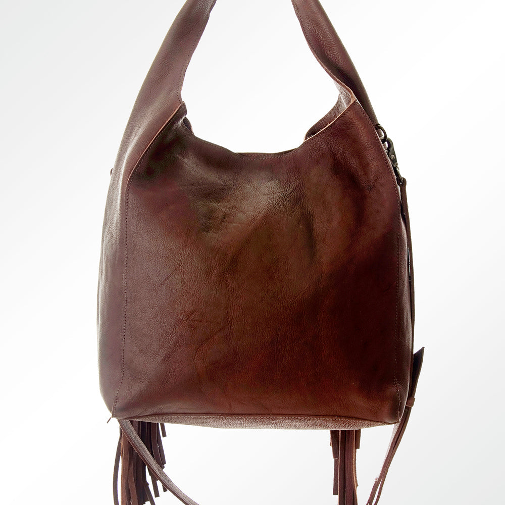 American Darling Hobo Bag Hand Tooled Floral Carved Genuine Leather Western Purse with Buck Stitched Trim & YKK Zipper