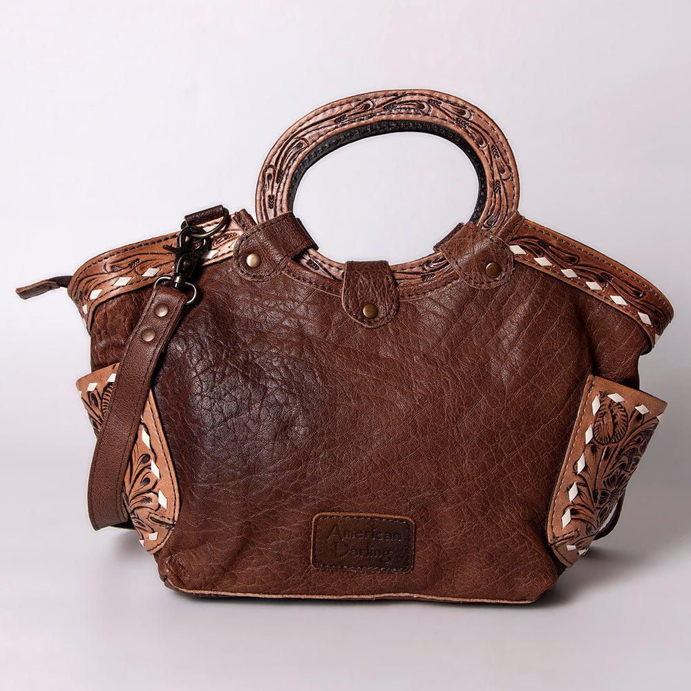American Darling Hand Tooled Hair-On Genuine Leather