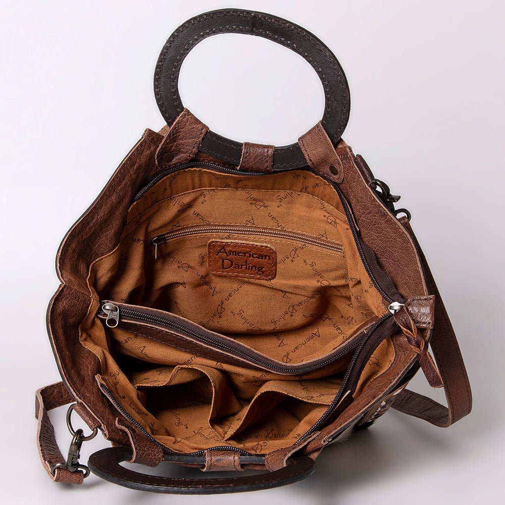 American Darling Hand Tooled Hair-On Genuine Leather