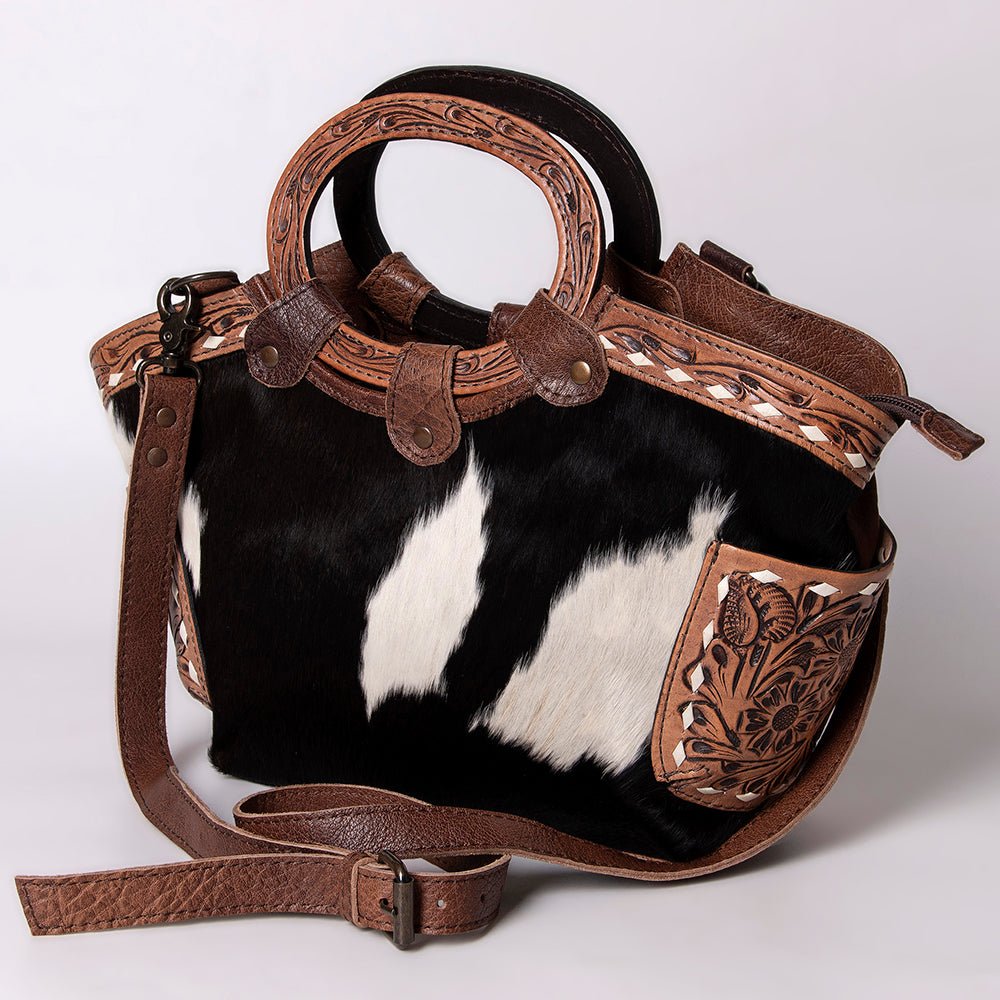 American Darling Hand Tooled Hair-On Genuine Leather