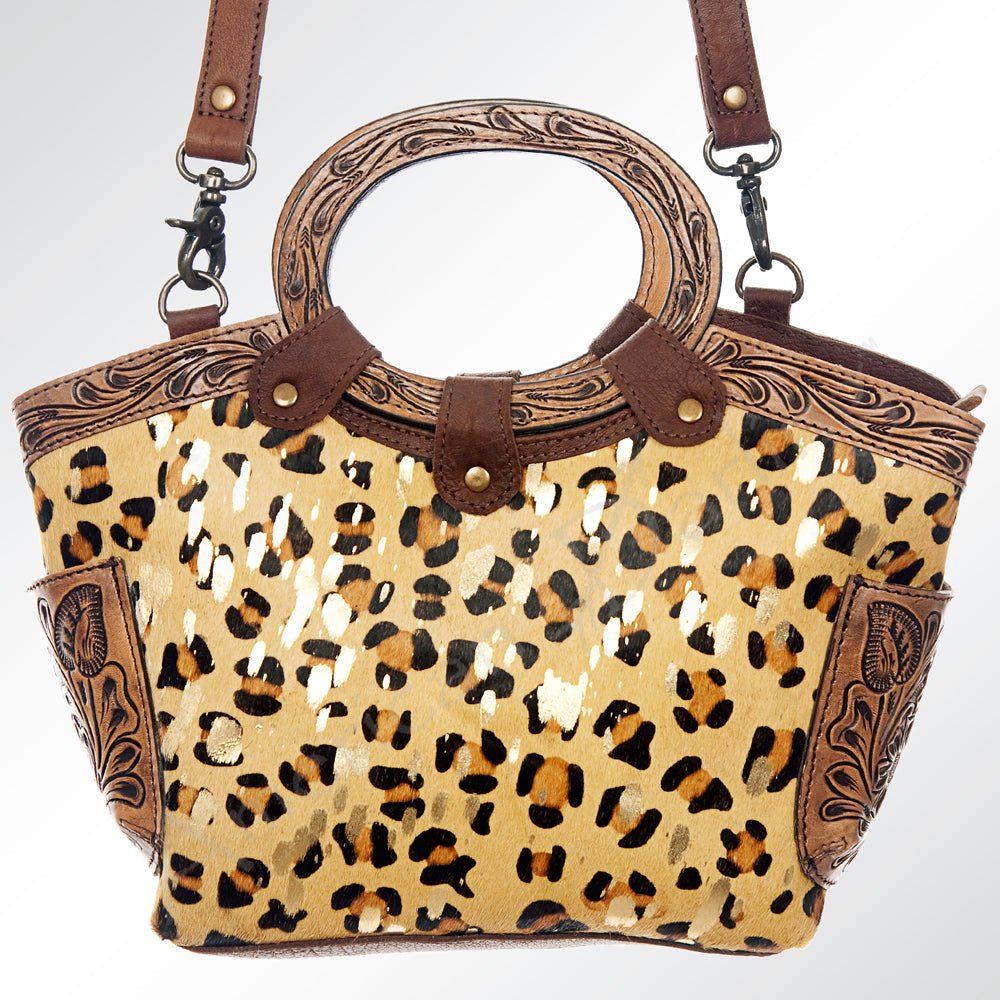 American Darling Hand Tooled Hair-On Genuine Leather