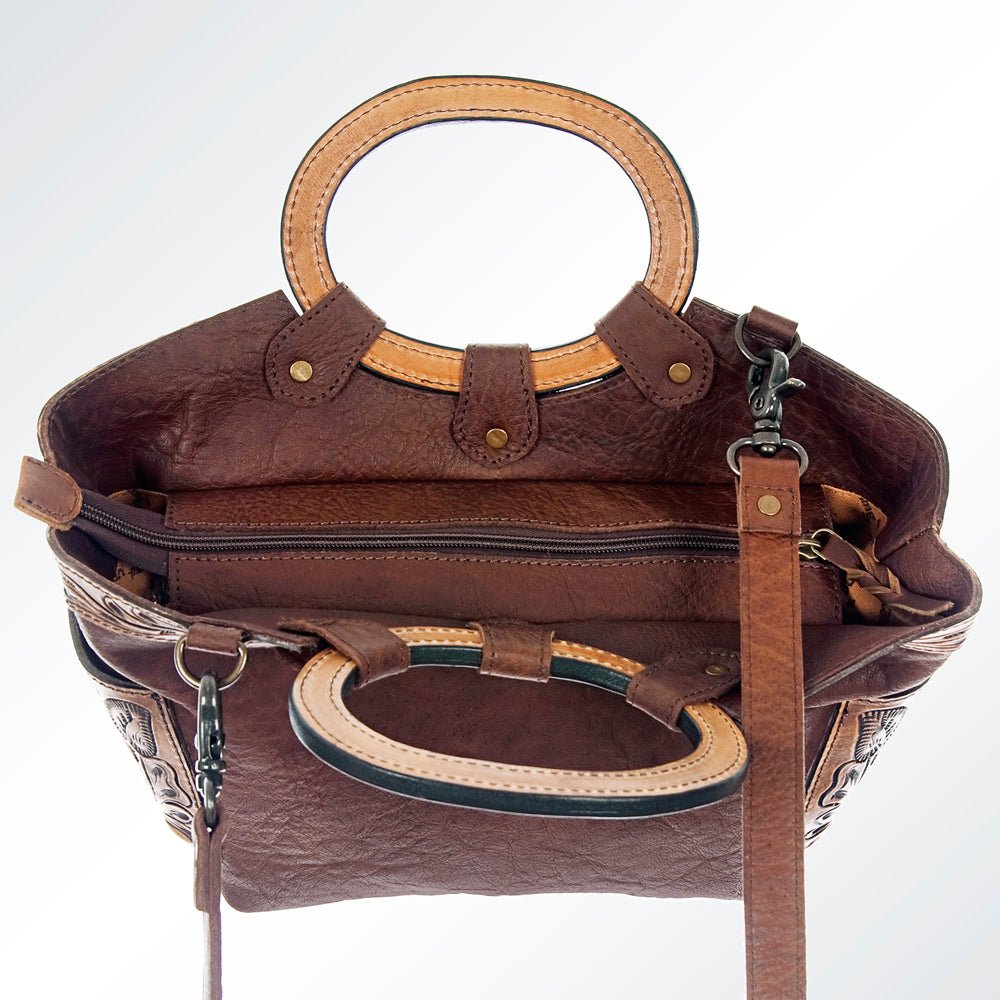 American Darling Hand Tooled Hair-On Genuine Leather