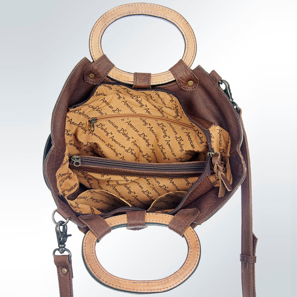American Darling Hand Tooled Hair-On Genuine Leather