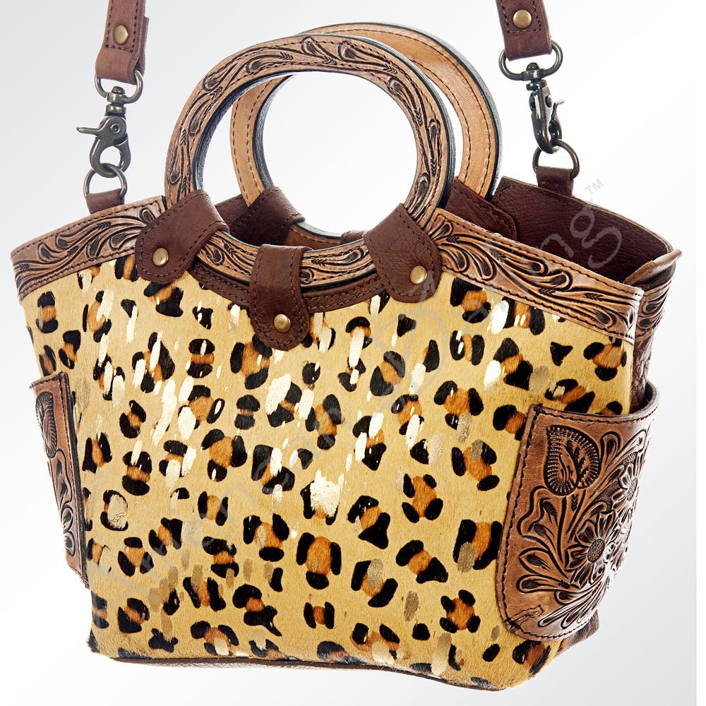 American Darling Hand Tooled Hair-On Genuine Leather