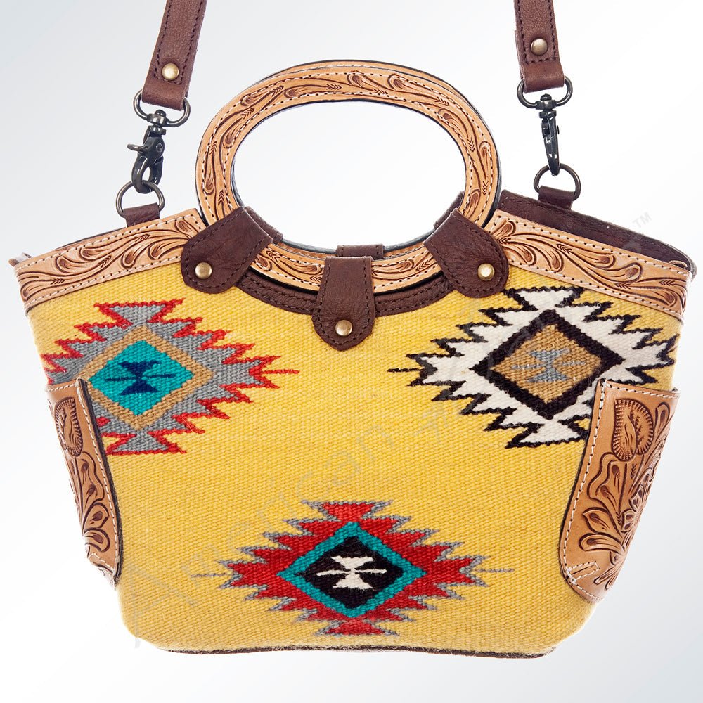 American Darling Hand Tooled Hair-On Genuine Leather