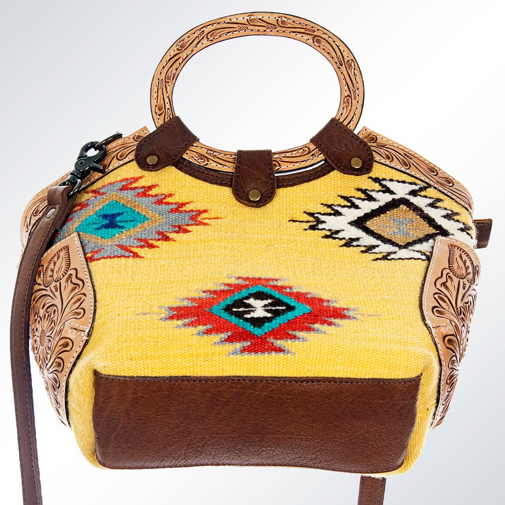 American Darling Hand Tooled Hair-On Genuine Leather