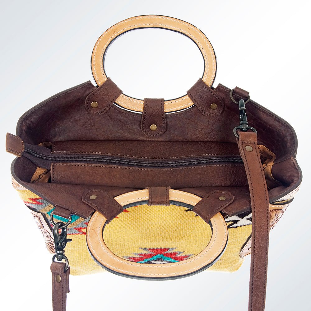 American Darling Hand Tooled Hair-On Genuine Leather