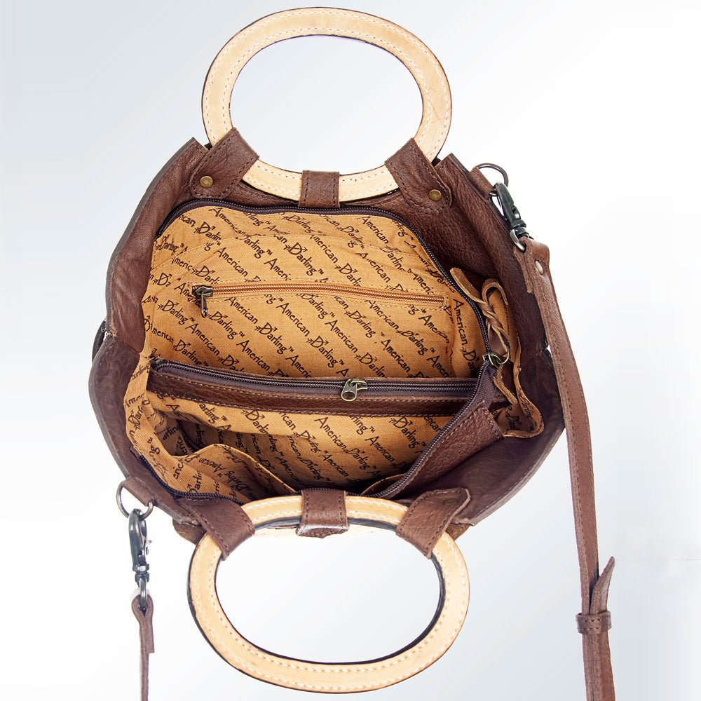 American Darling Hand Tooled Hair-On Genuine Leather