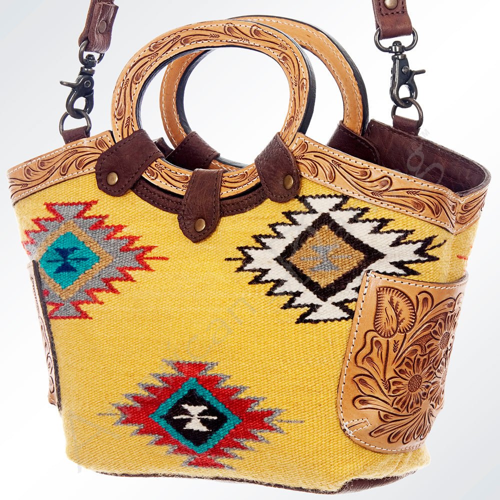 American Darling Hand Tooled Hair-On Genuine Leather