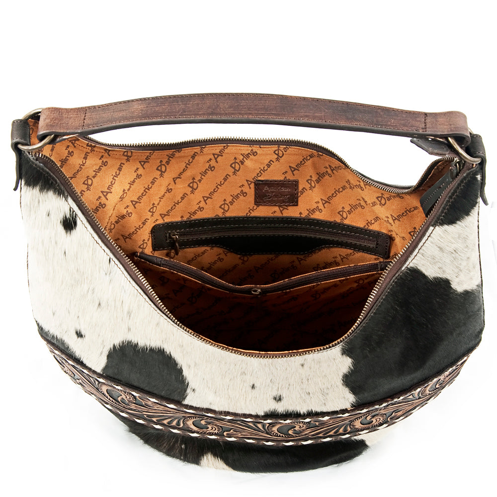 American Darling Hobo Hand Tooled Hair-on Genuine Leather