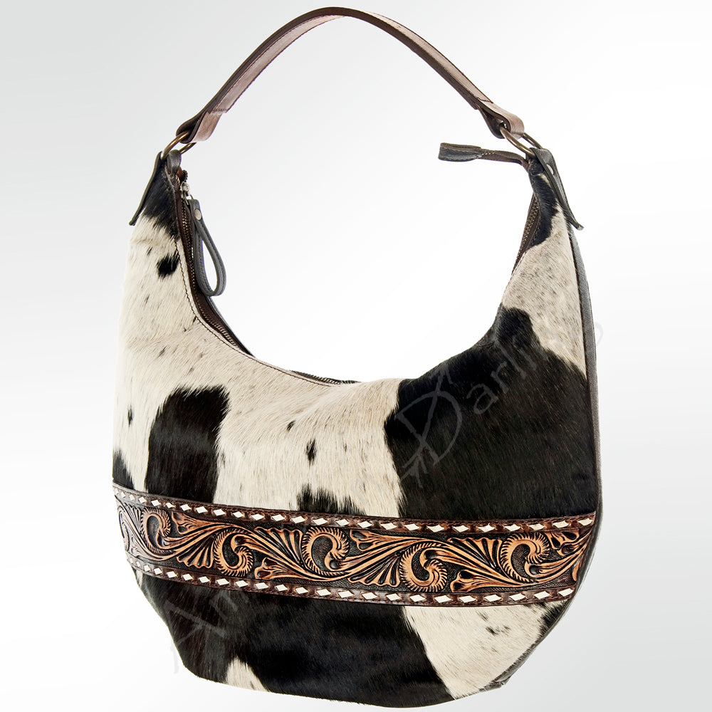 American Darling Hand-Tooled Saddle Blanket Leather Crossbody Bag