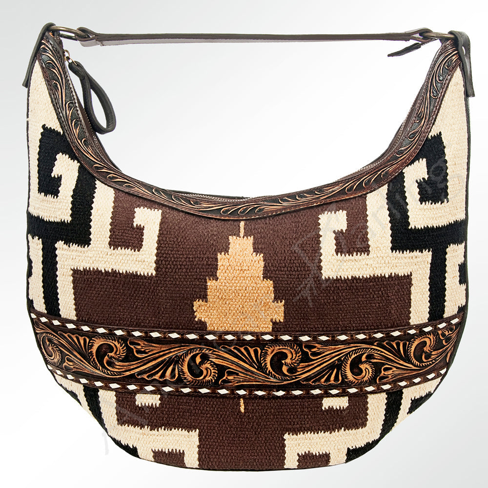 American Darling Hobo Hand Tooled Hair-on Genuine Leather