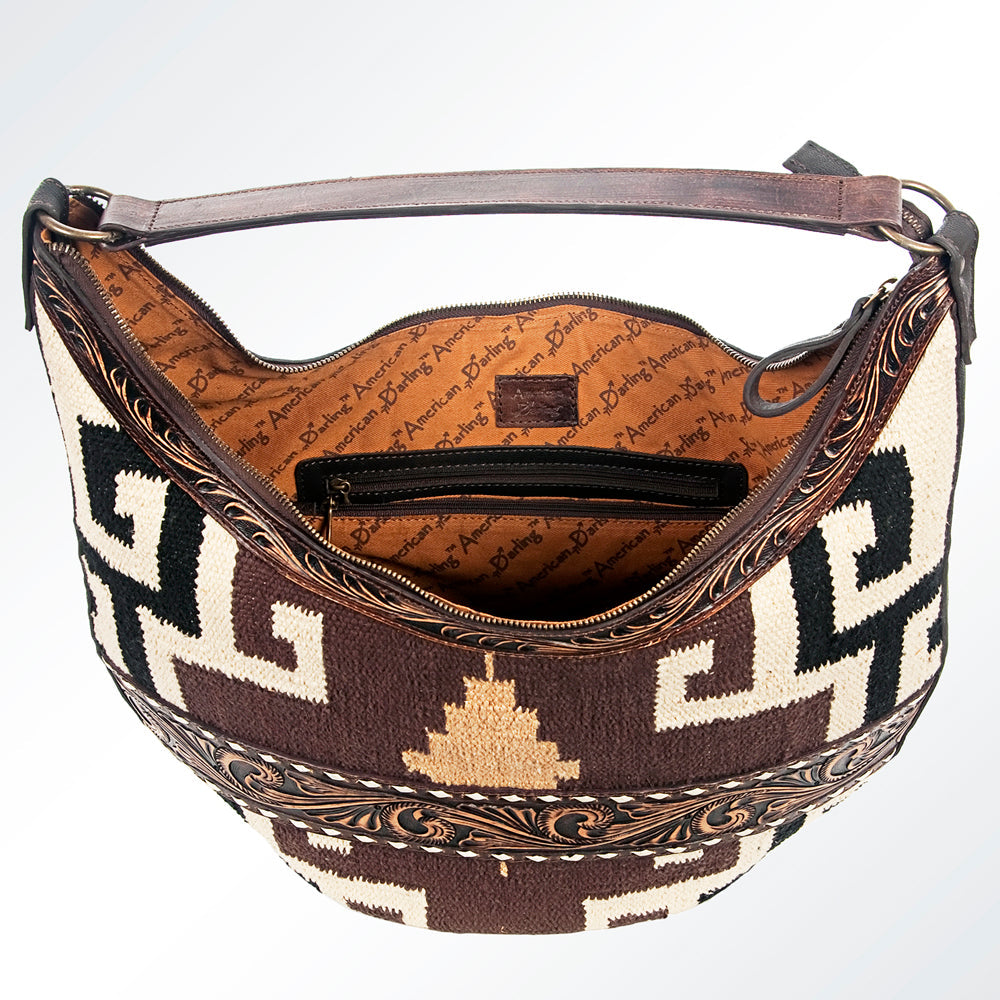 American Darling Hobo Hand Tooled Hair-on Genuine Leather