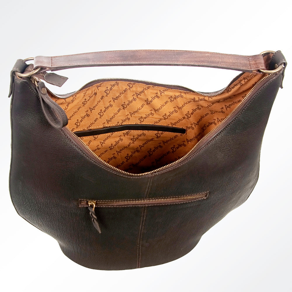 American Darling Hobo Hand Tooled Hair-on Genuine Leather