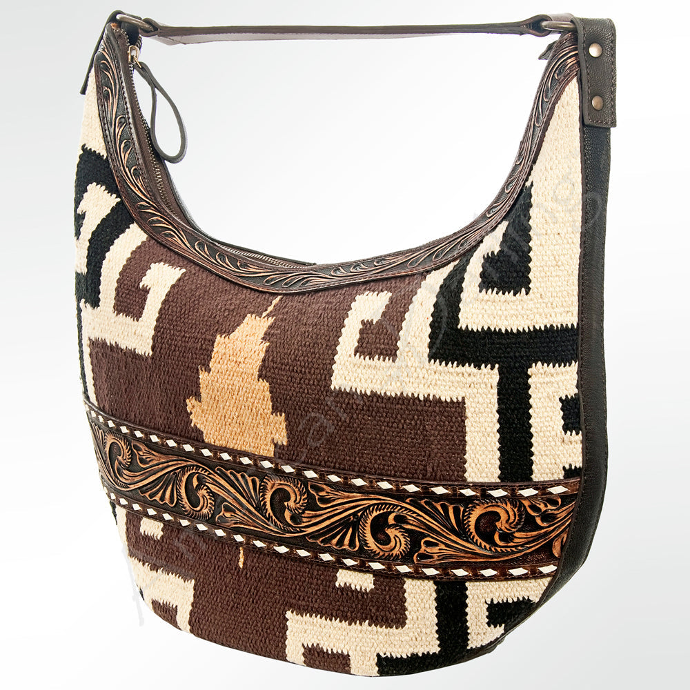 American Darling Hobo Hand Tooled Hair-on Genuine Leather