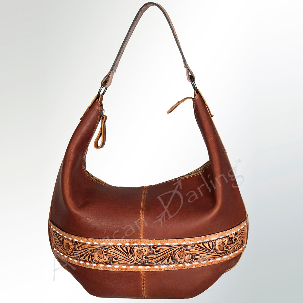 American Darling Hobo Hand Tooled Hair-on Genuine Leather