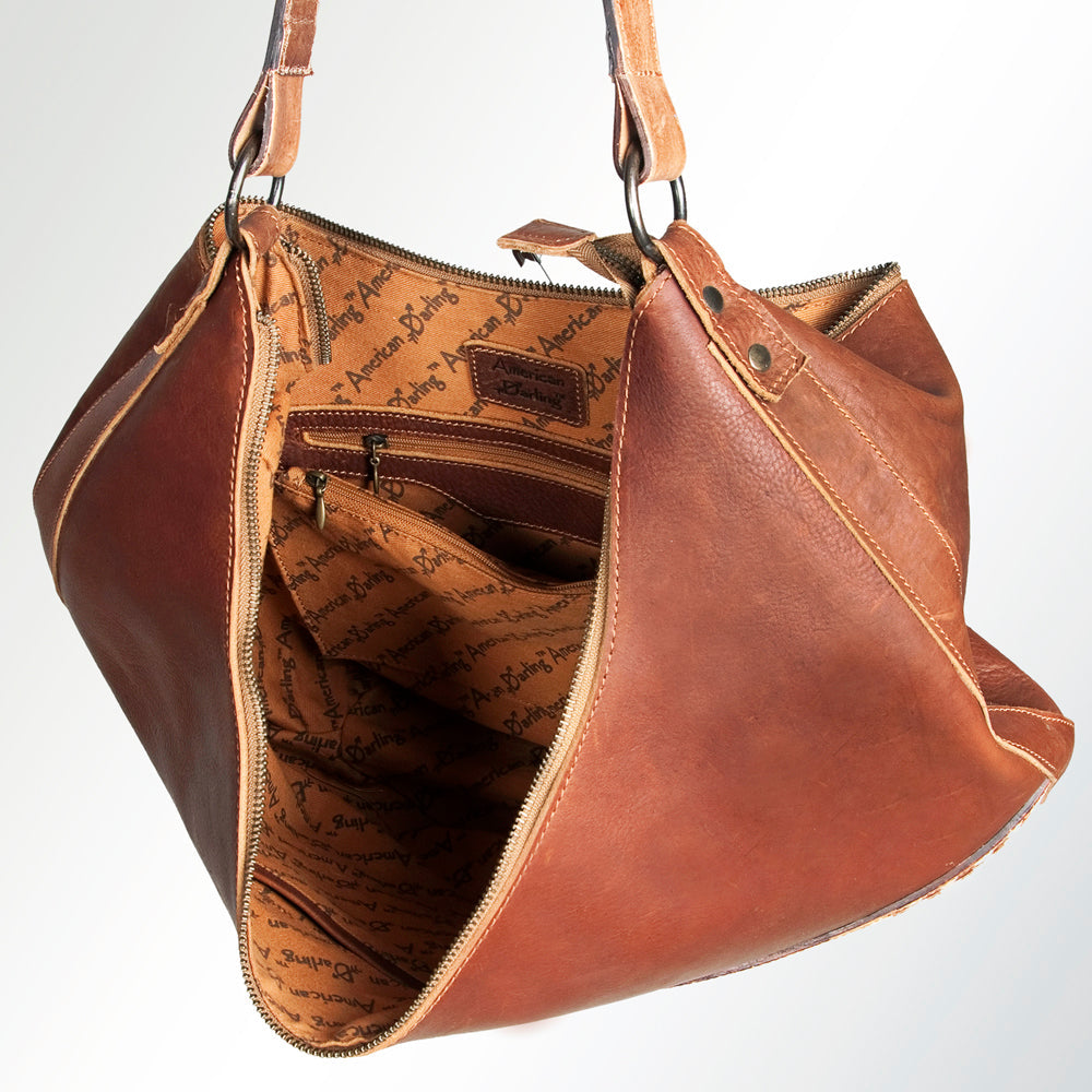American Darling Hobo Hand Tooled Hair-on Genuine Leather