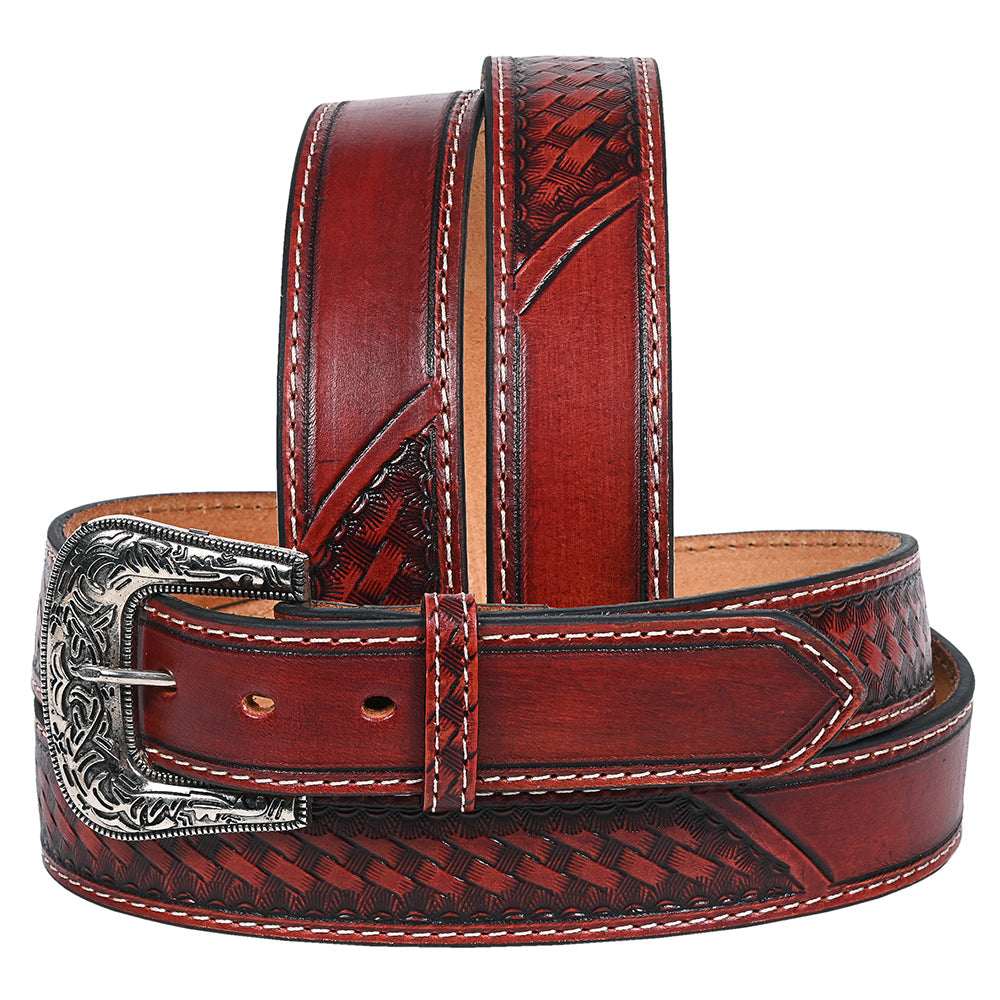 HILASON Western Genuine Leather Belt for Men Women Cowboy Cowgirl Handmade Unisex Full Grain Heavy Duty Engraved Buckle Belt