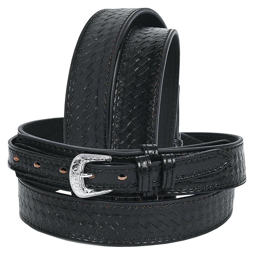 HILASON Western Genuine Leather Belt for Men Women Cowboy Cowgirl Handmade Unisex Full Grain Heavy Duty Engraved Buckle Belt