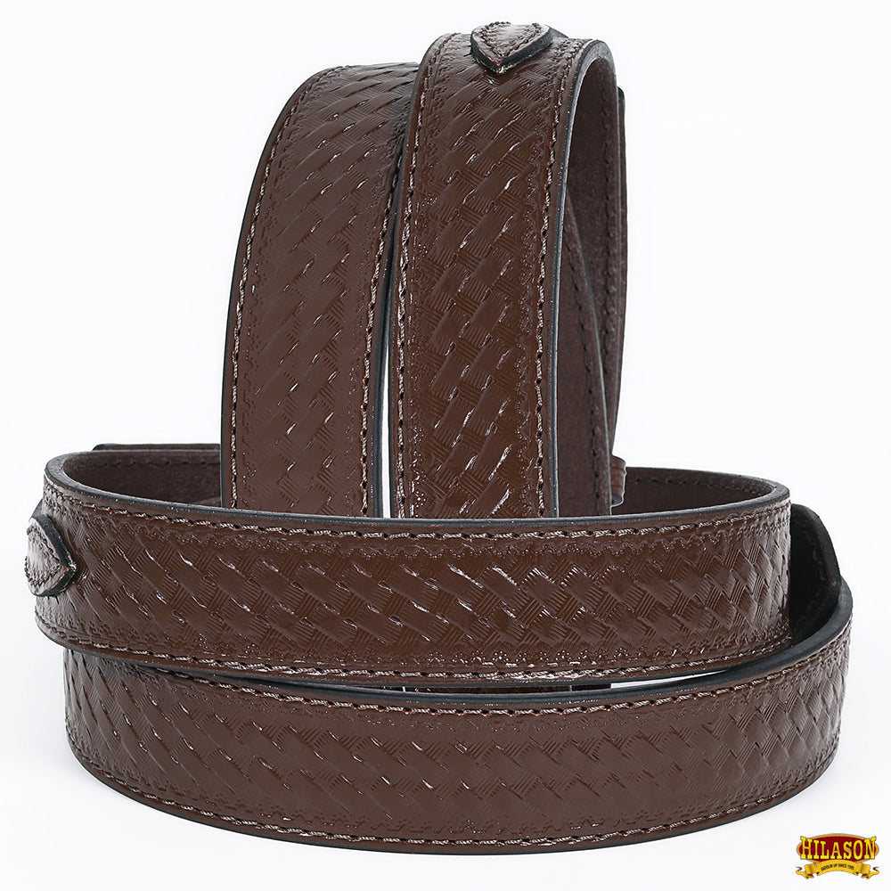 HILASON Western Genuine Leather Belt for Men Women Cowboy Cowgirl Handmade Unisex Full Grain Heavy Duty Engraved Buckle Belt