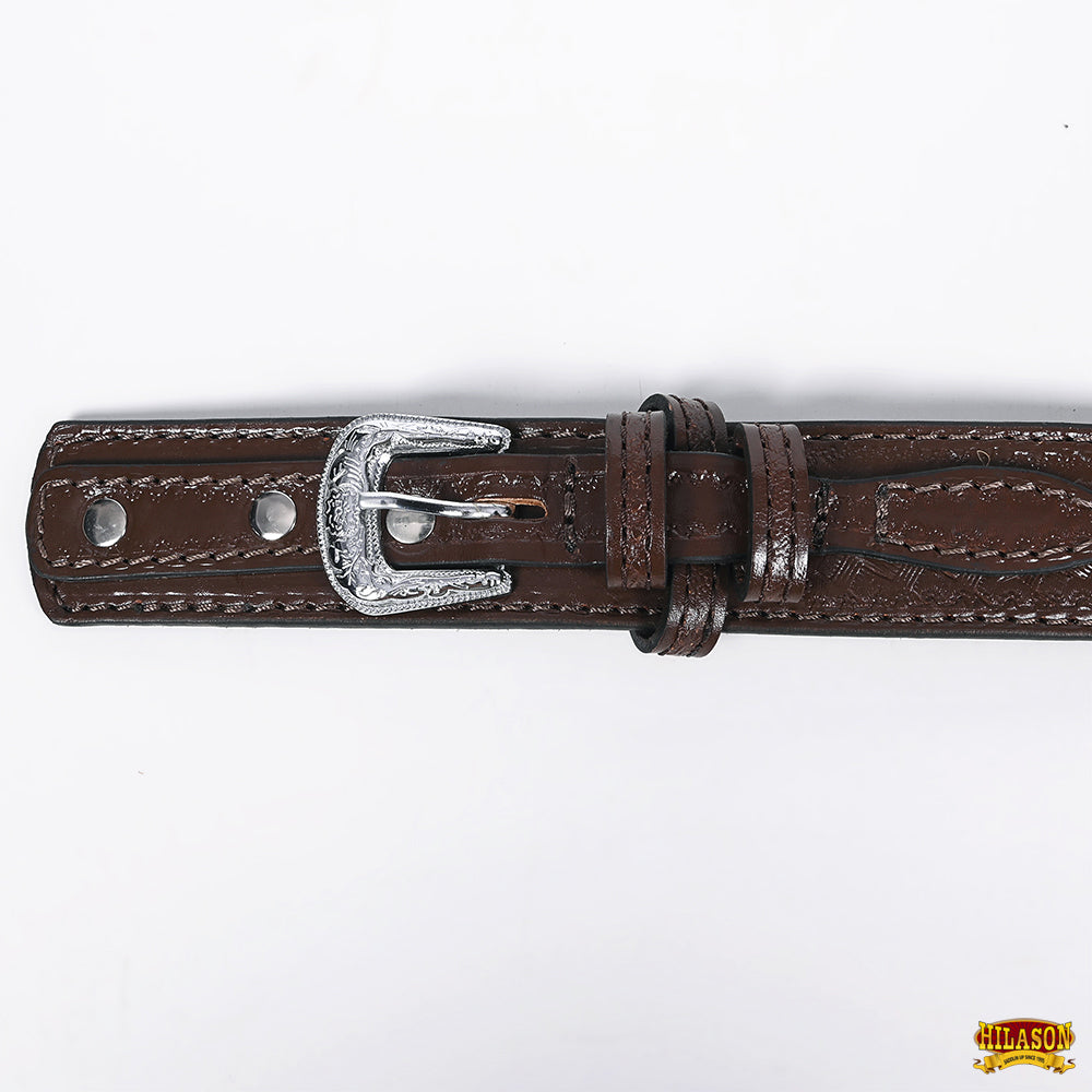 HILASON Western Genuine Leather Belt for Men Women Cowboy Cowgirl Handmade Unisex Full Grain Heavy Duty Engraved Buckle Belt