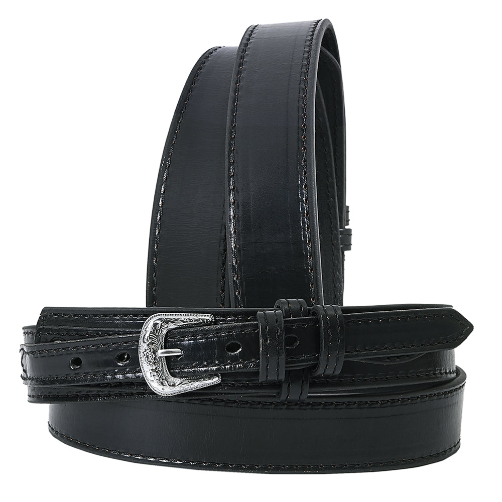 HILASON Western Genuine Leather Belt for Men Women Cowboy Cowgirl Handmade Unisex Full Grain Heavy Duty Engraved Buckle Belt