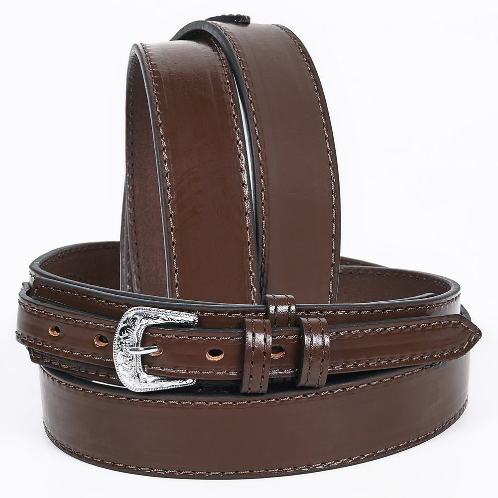 HILASON Western Genuine Leather Belt for Men Women Cowboy Cowgirl Handmade Unisex Full Grain Heavy Duty Engraved Buckle Belt