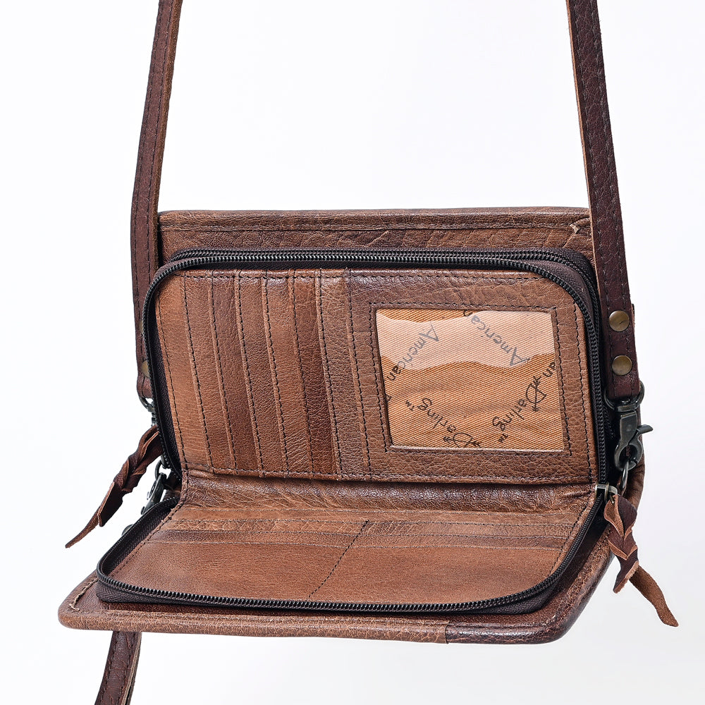 American Darling Organizer Saddle Blanket Genuine Leather Western Women Bag Handbag Purse | for Cute Travel
