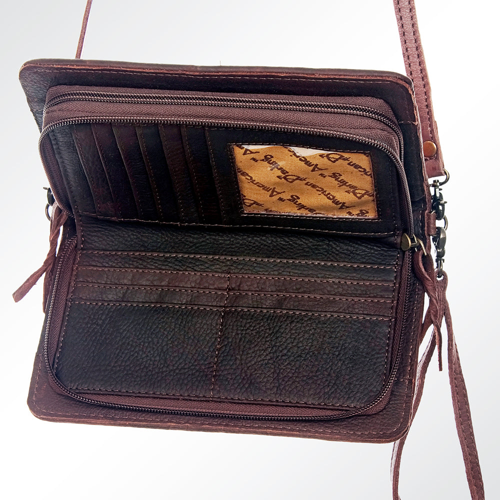 American Darling Organizer Saddle Blanket Genuine Leather Western Women Bag Handbag Purse | for Cute Travel