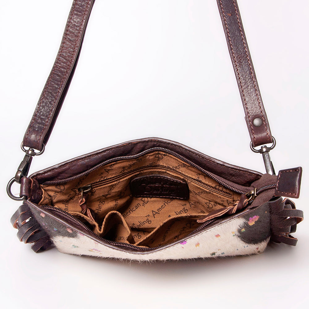 American Darling Hair-On Genuine Leather Crossbody Bag