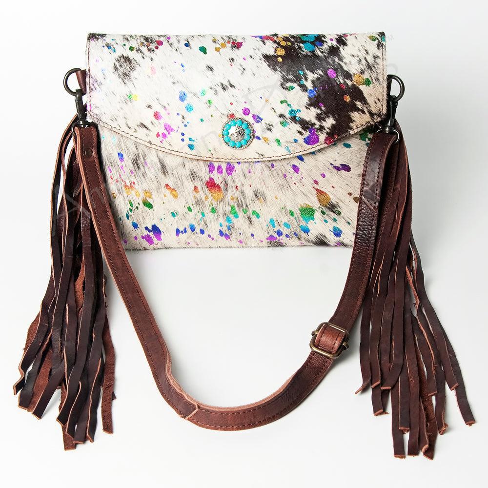 American Darling Hair-On Genuine Leather Crossbody Bag