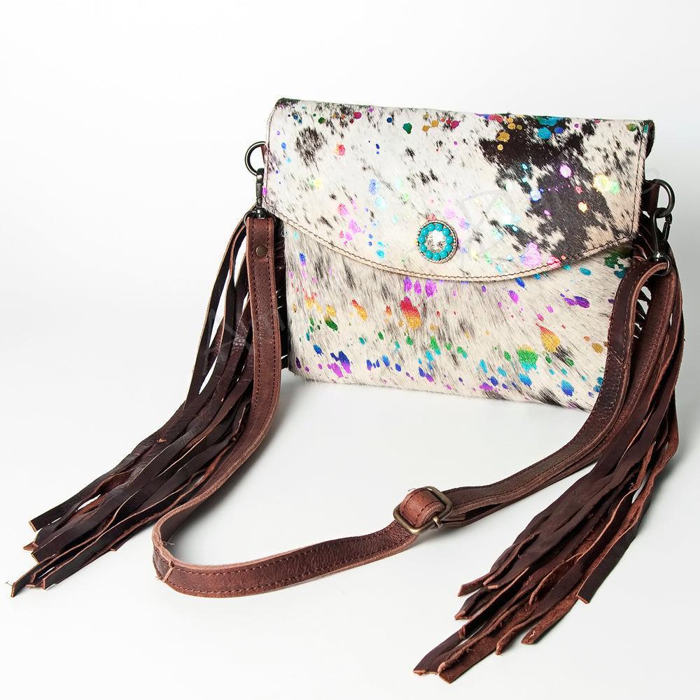 American Darling Hair-On Genuine Leather Crossbody Bag