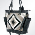 American Darling Tote Upcycled Wool Genuine Leather