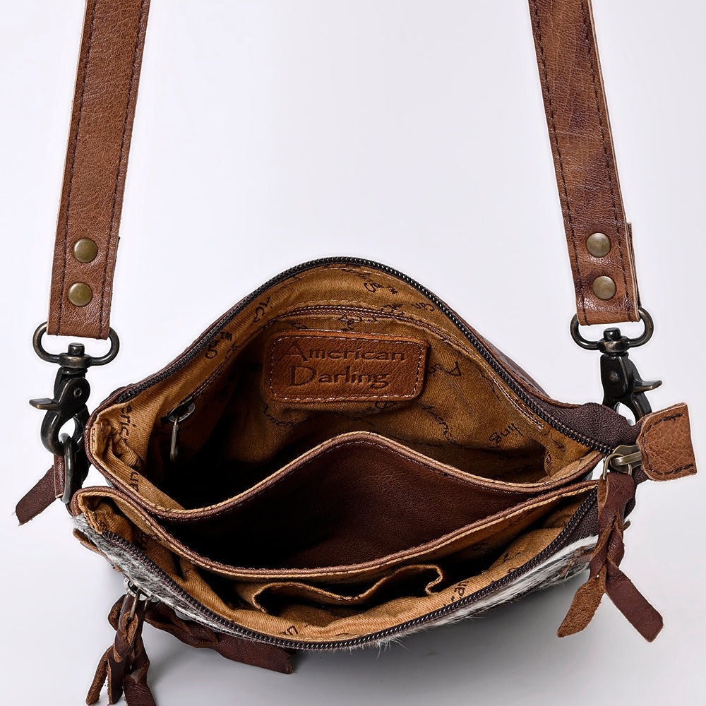 American Darling Hair-On Genuine Leather Crossbody Bag