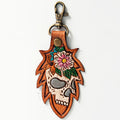American Darling ADKR164 Hand Tooled Carved Genuine Leather Keyring