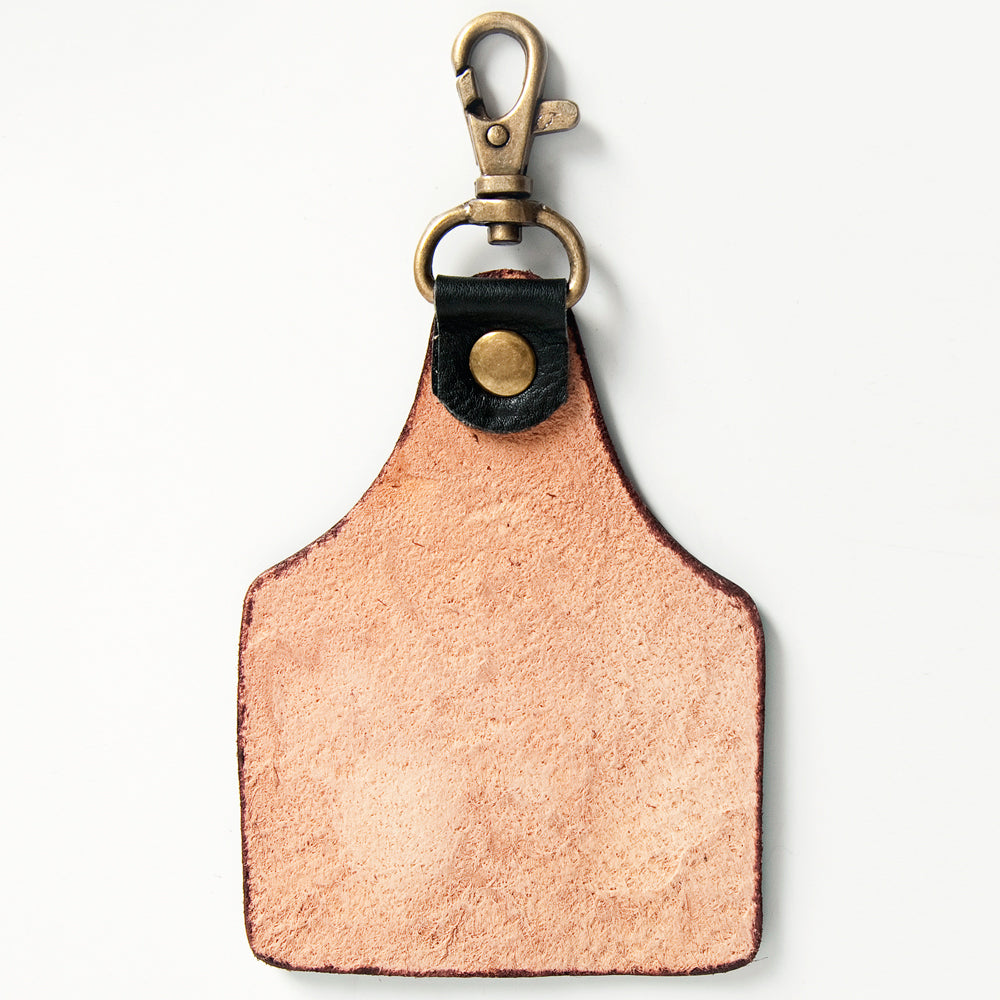 American Darling ADKR170 Hand Tooled Carved Genuine Leather Keyring