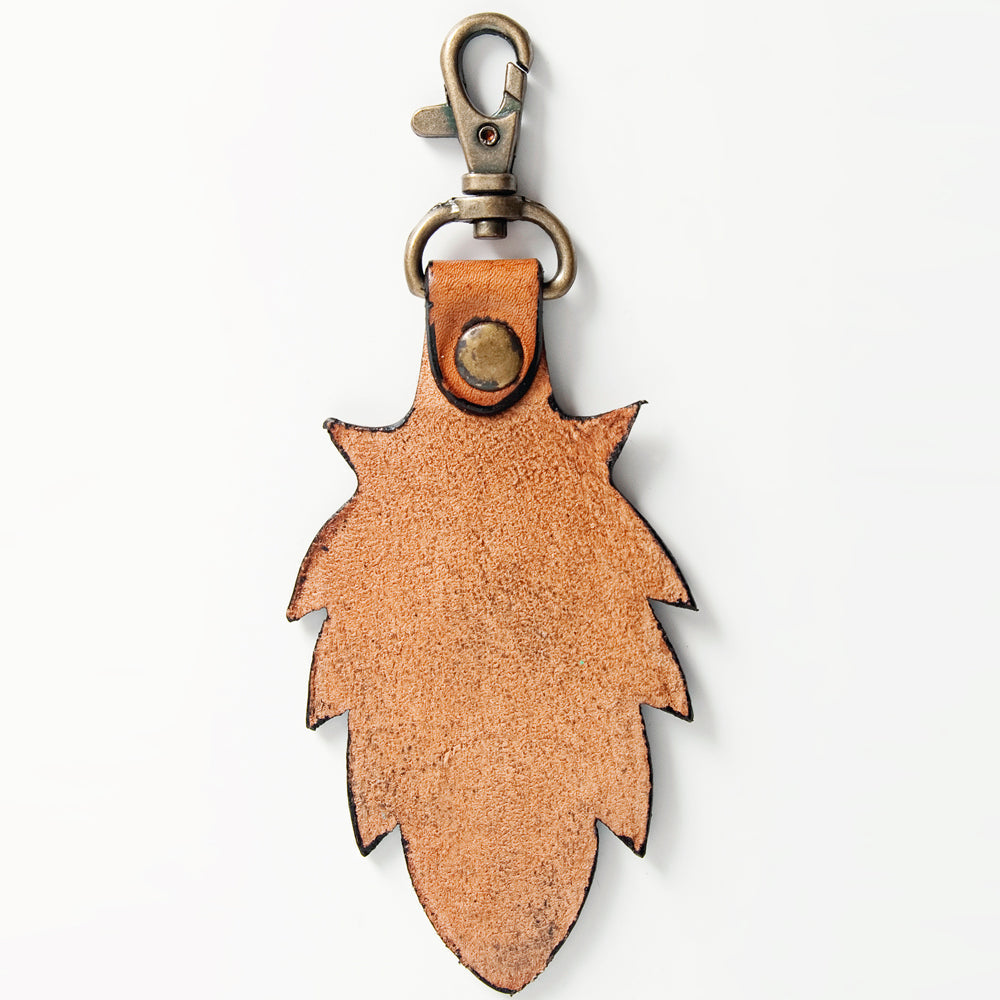 American Darling ADKR172 Hand Tooled Carved Genuine Leather Keyring