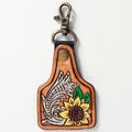 American Darling ADKR174 Hand Tooled Carved Genuine Leather Keyring